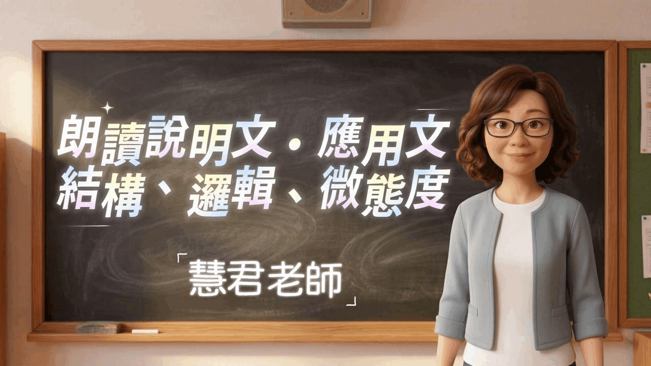 《朗讀說明文．應用文：結構、邏輯、微態度》